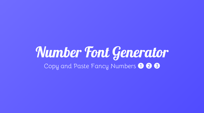 Number Font Generator Featured Image