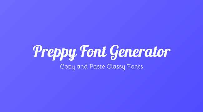 Preppy Font Generator Featured Image